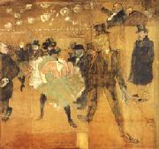 Henri De Toulouse-Lautrec Dancing at he Moulin Rouge Norge oil painting reproduction
